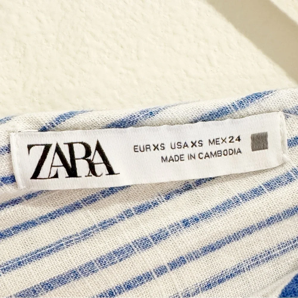 Zara striped linen